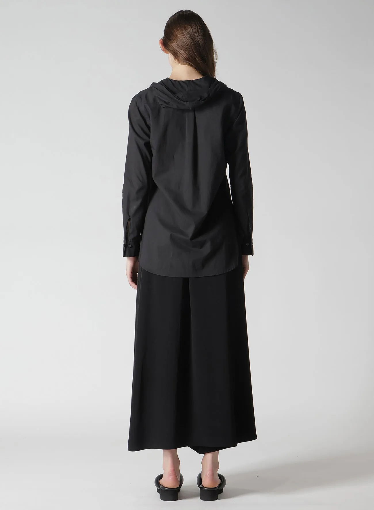 100/-KHADI DRAPED DETAIL HOOD DRESS