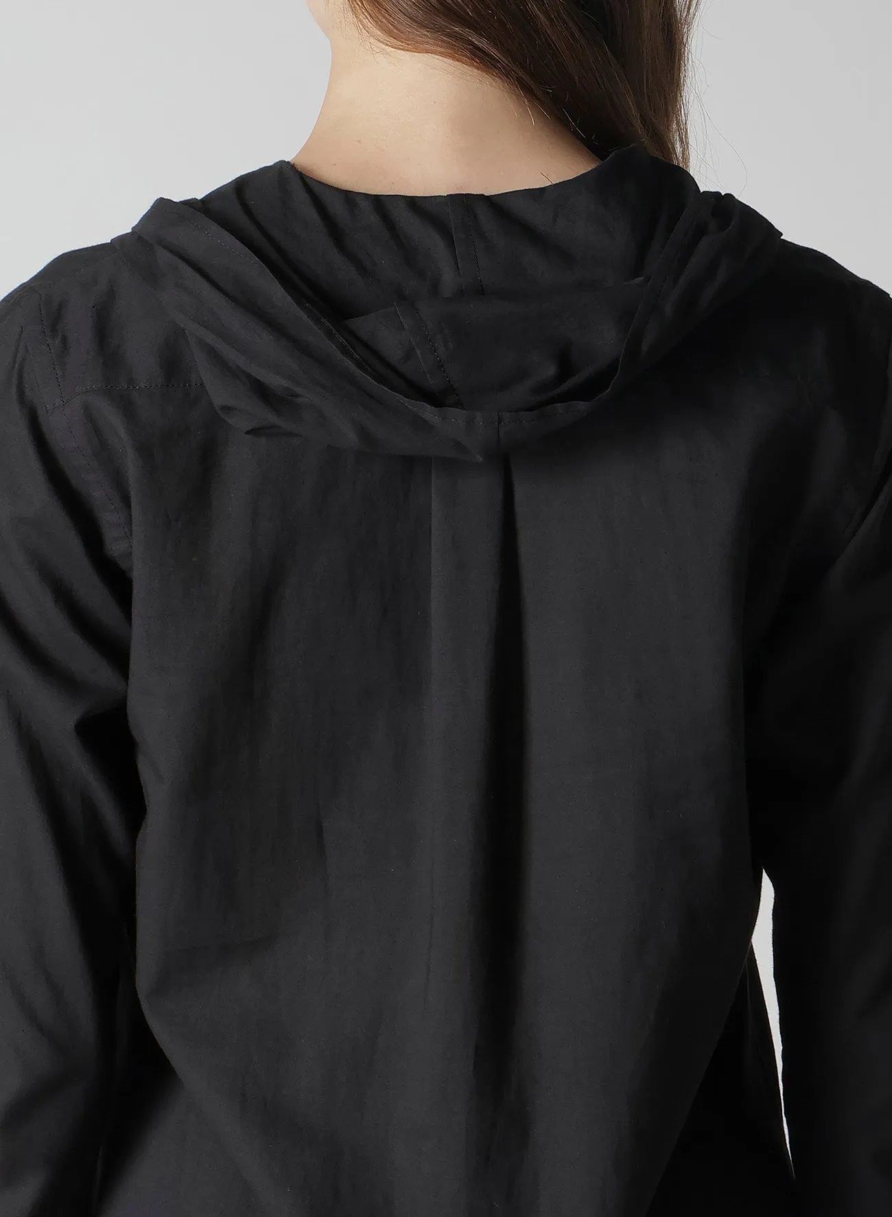 100/-KHADI DRAPED DETAIL HOOD DRESS