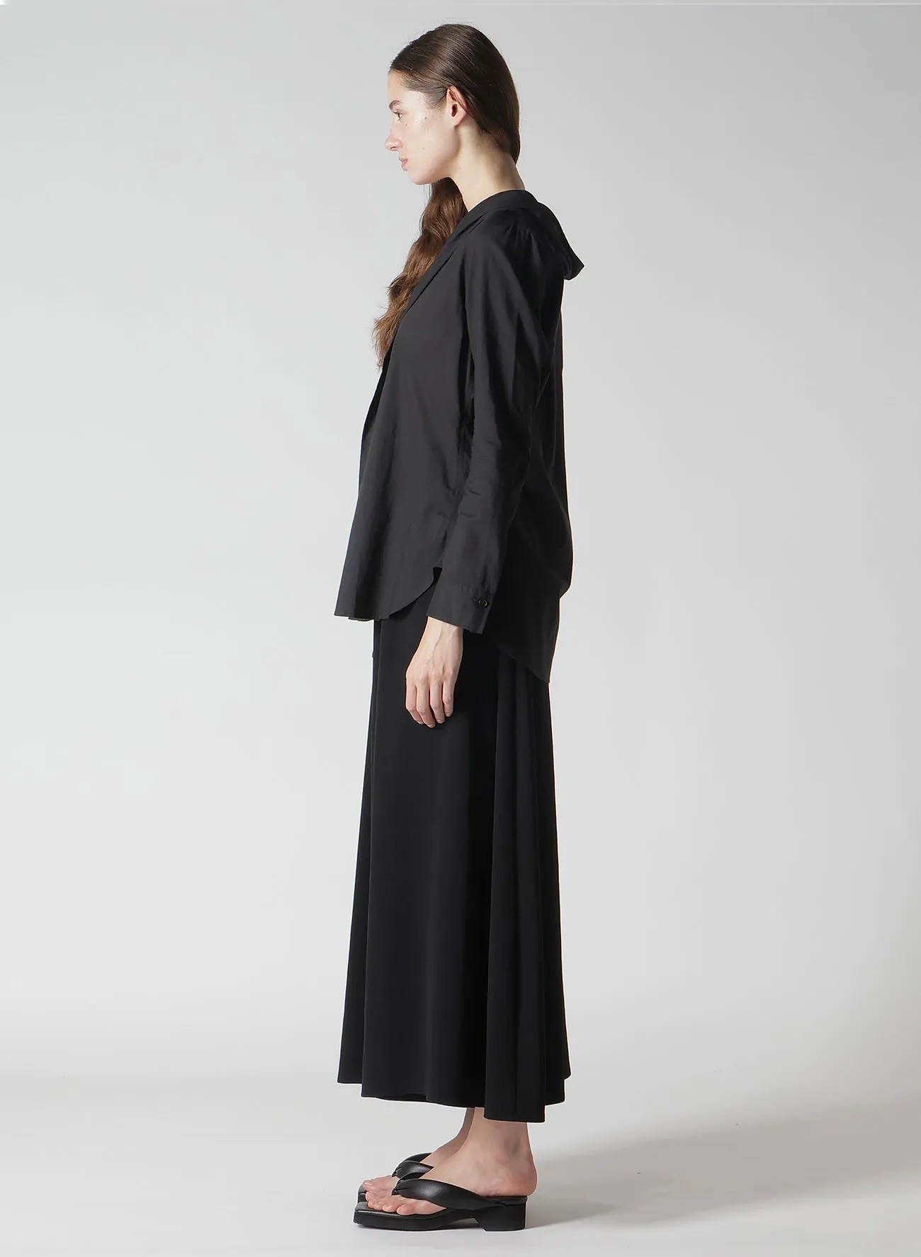 100/-KHADI DRAPED DETAIL HOOD DRESS