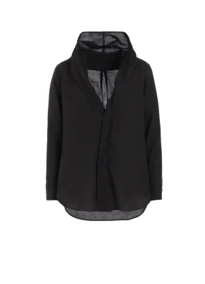 100/-KHADI DRAPED DETAIL HOOD DRESS