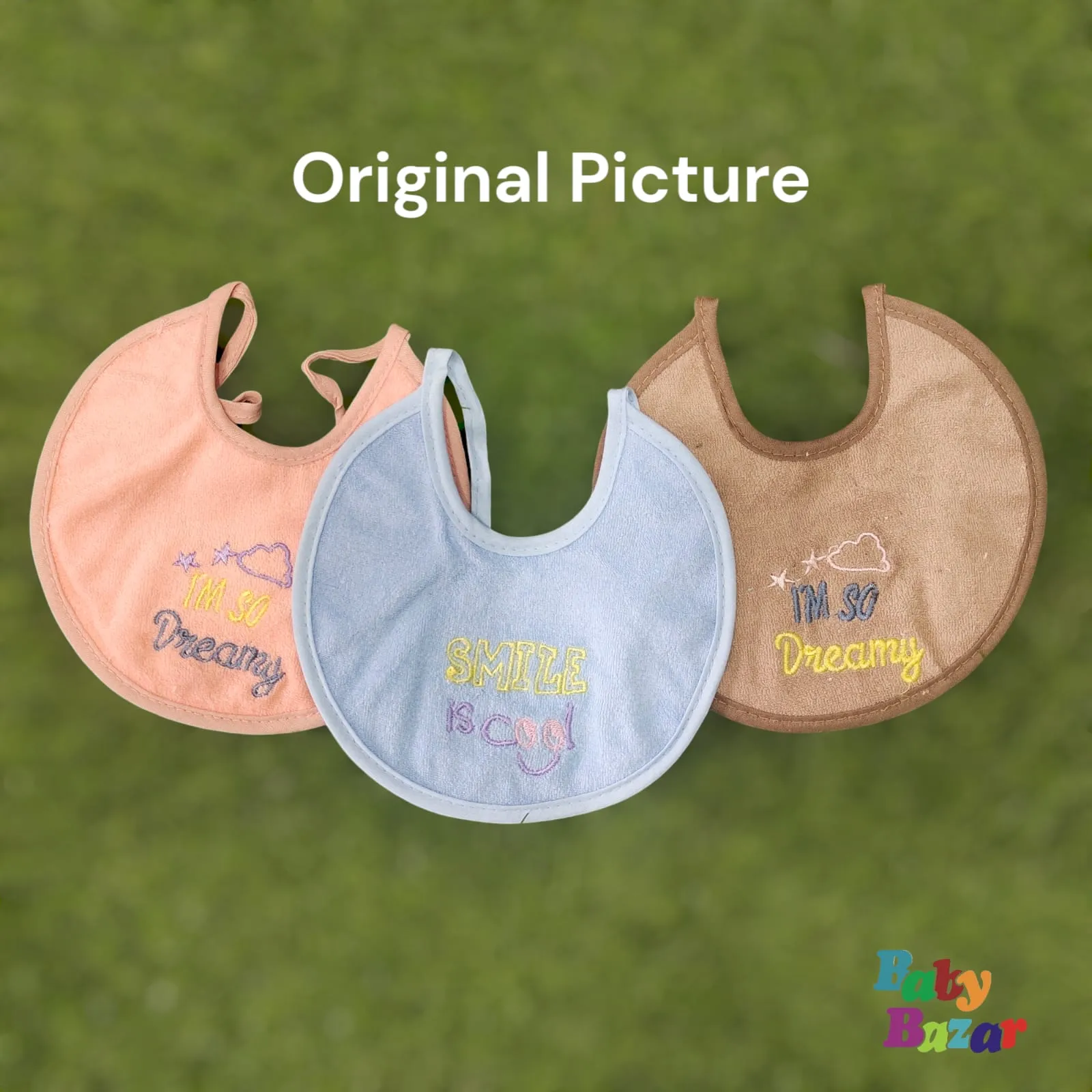 3-in-1 Waterproof Baby Bibs Pack – Soft Absorbent & Comfortable