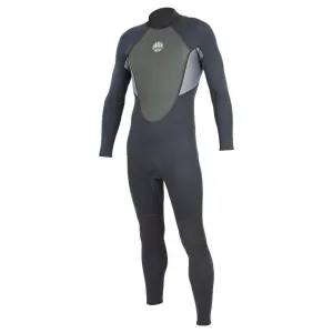 Alder Mens Impact 3/2mm Full Back Zip Wetsuit  - Black