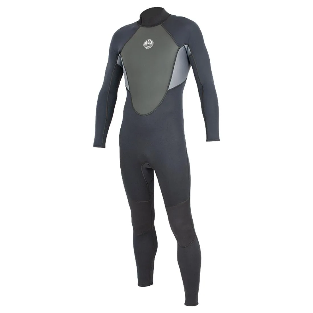 Alder Mens Impact 3/2mm Full Back Zip Wetsuit  - Black