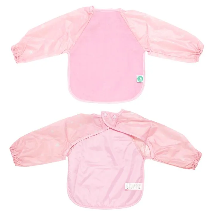 All4Ella Long Sleeve Bib - Pink Star