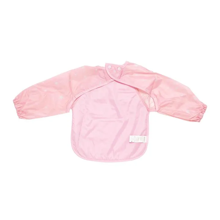 All4Ella Long Sleeve Bib - Pink Star