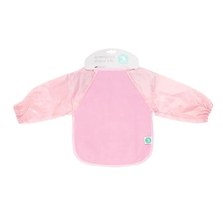 All4Ella Long Sleeve Bib - Pink Star