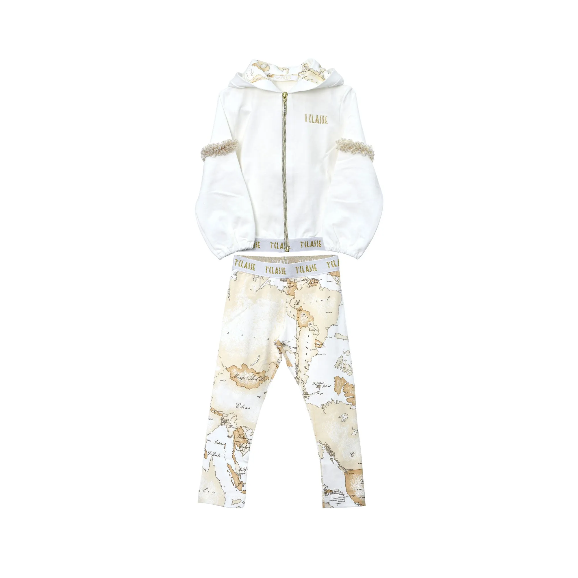 Alviero Martini Kids Girl's Cream Jogging Suit