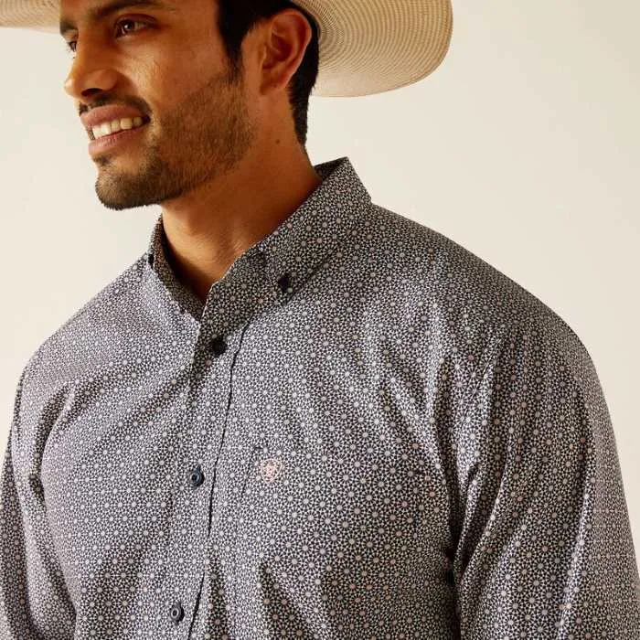 ARIAT TATUM MENS LONG SLEEVE SHIRT - DRESS BLUE