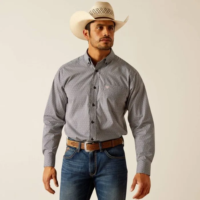 ARIAT TATUM MENS LONG SLEEVE SHIRT - DRESS BLUE