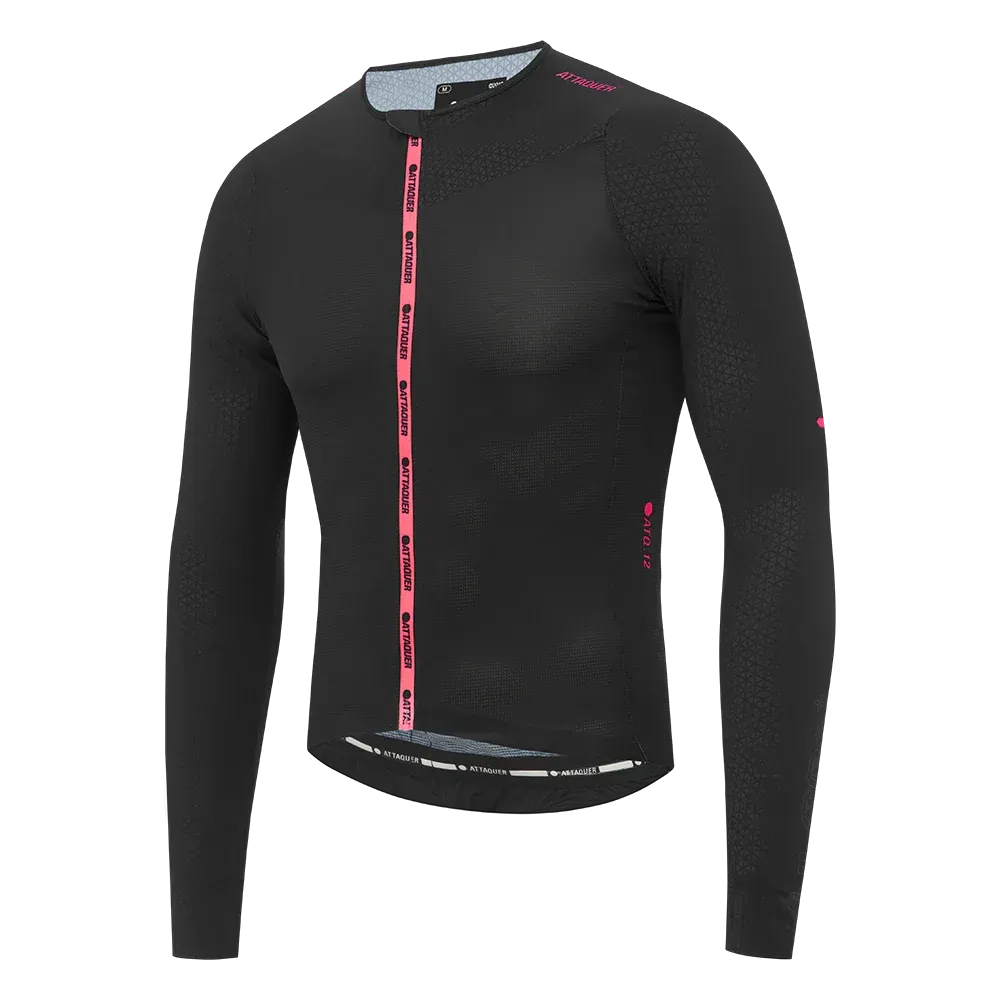Attaquer ULTRA  Aero Long Sleeved Jersey Black/Neon Pink