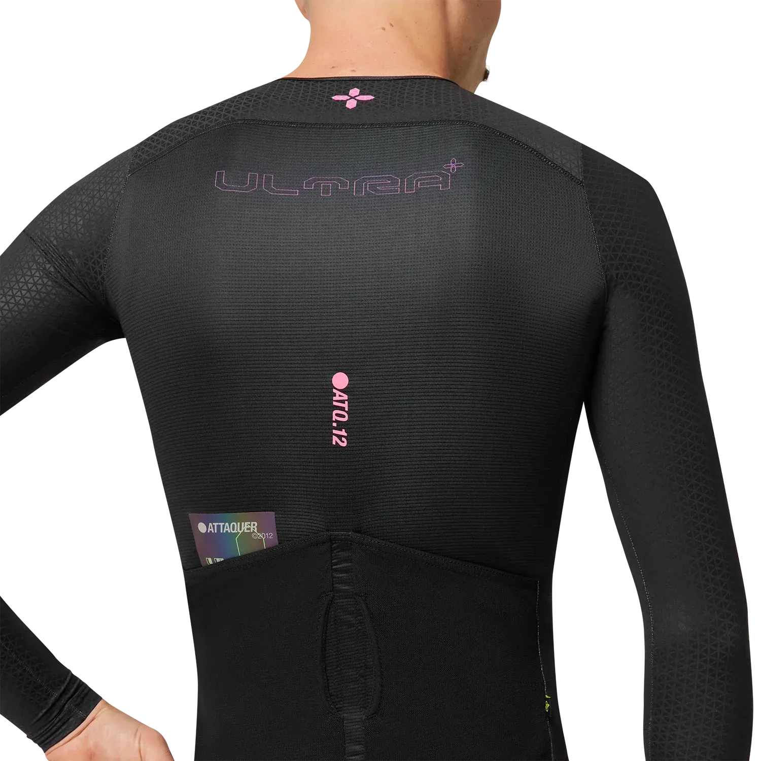 Attaquer ULTRA  Aero Long Sleeved Jersey Black/Neon Pink