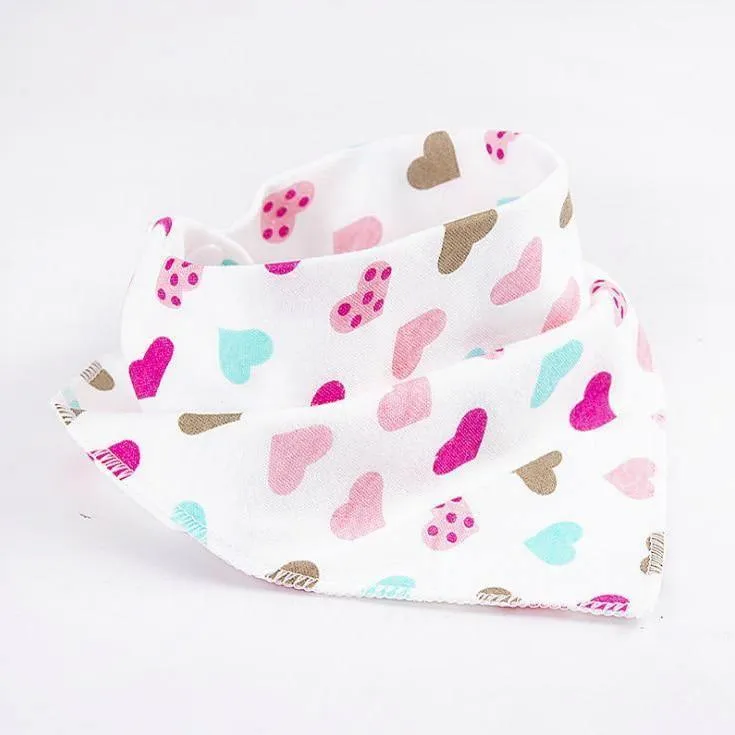 Baby Bibs Waterproof Triangle Cotton Cartoon Child Bibs Dribble Bibs Newborn Slabber Absorbent Cloth For Kids