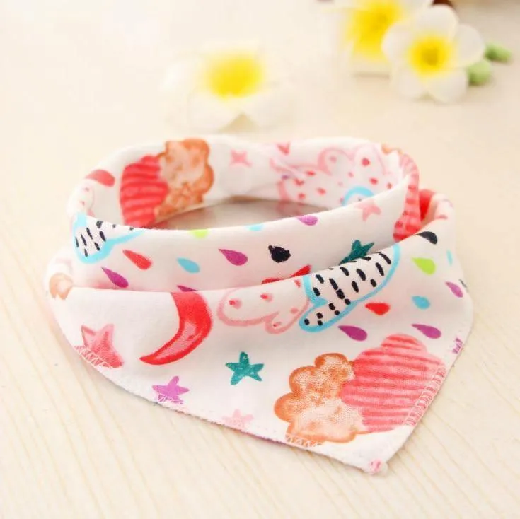 Baby Bibs Waterproof Triangle Cotton Cartoon Child Bibs Dribble Bibs Newborn Slabber Absorbent Cloth For Kids