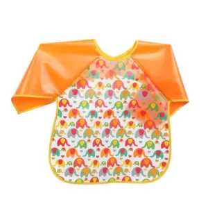 Baby Feeding Bib Babyono Infant Toddler Wipe Clean Waterproof Wash Free Orange