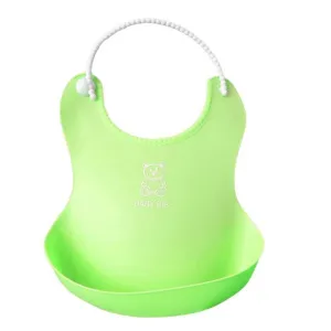 Baby Infant Toddler Waterproof Silicone Bib - Pink, Yellow, Blue, Green