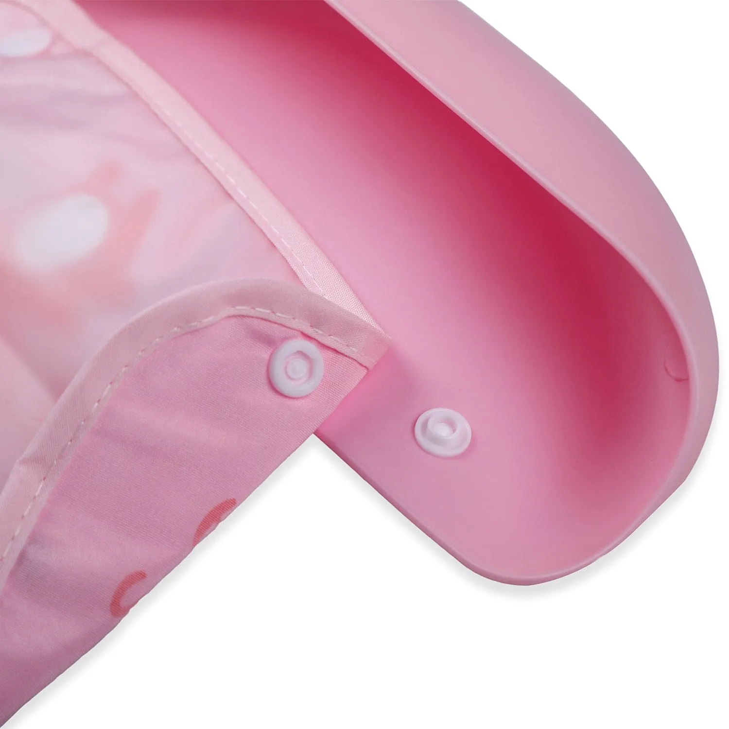 Baby Moo Meaty Rabbit Premium Waterproof Crumb Catcher Bibs - Pink