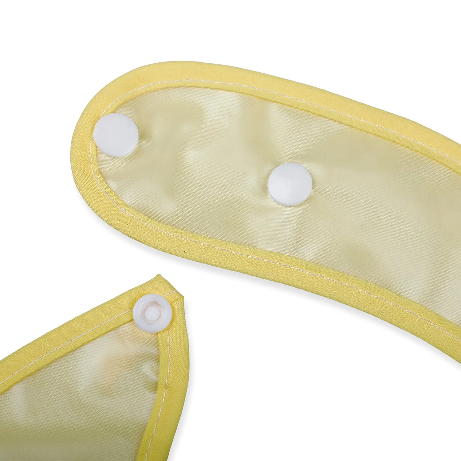Baby Moo Naughty Elephant Premium Waterproof Crumb Catcher Bibs - Yellow