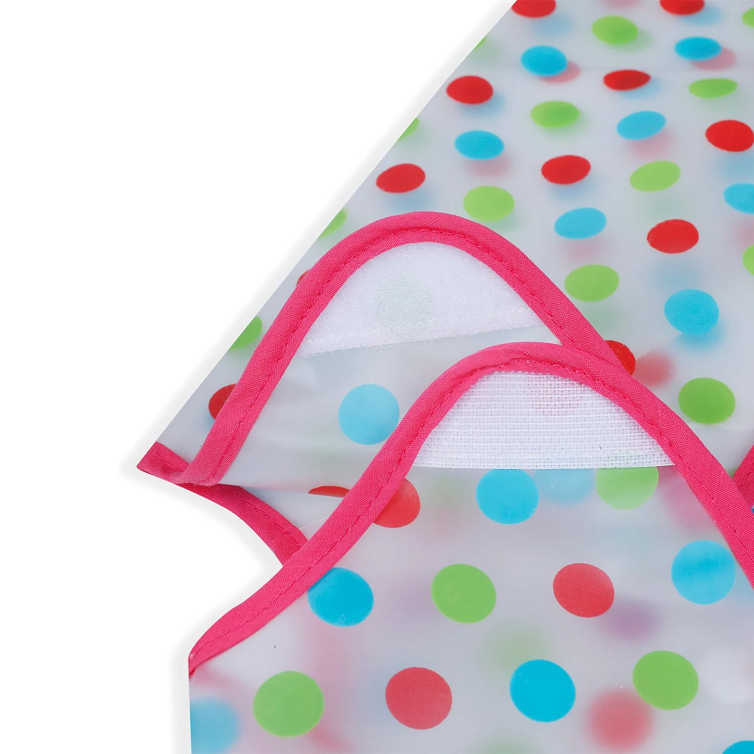 Baby Moo Polka Dots And Bugs Long Sleeves Waterproof Wear Me Bib - Pink