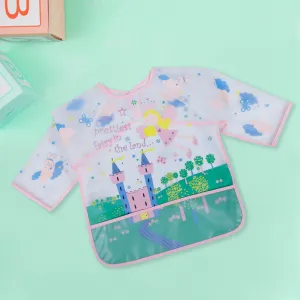Baby Moo Prettiest Fairy Long Sleeves Waterproof Wear Me Bib - Pink