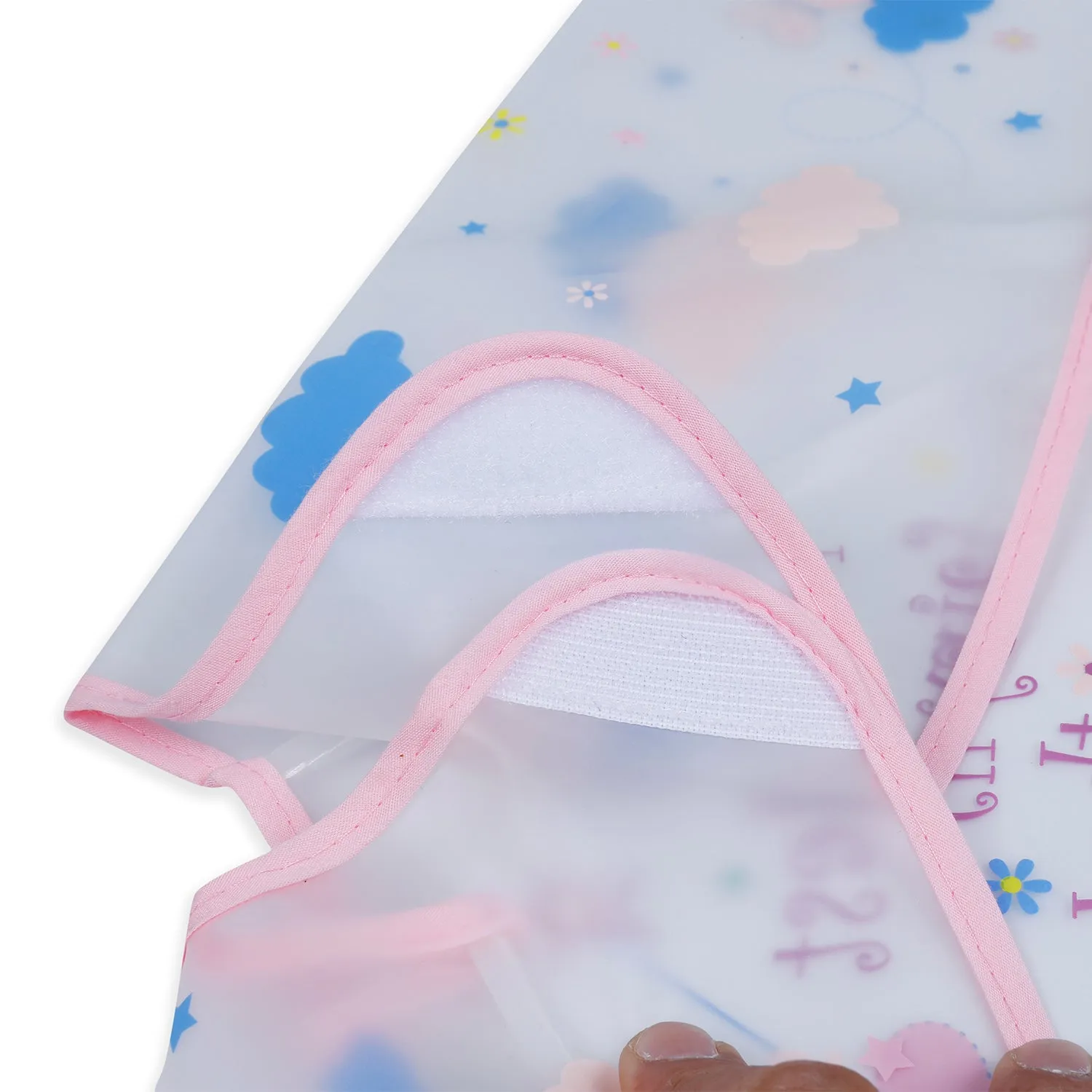 Baby Moo Prettiest Fairy Long Sleeves Waterproof Wear Me Bib - Pink