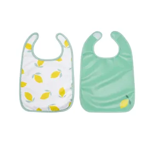 Baby to Love Cotton Jersey Bibs 2 Pack - Happy Lemon