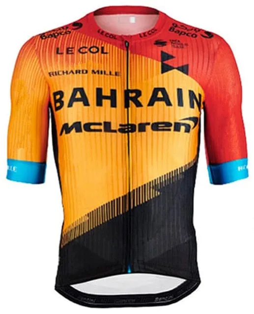 bahrain pro cycling team Eurosport Boutique ultralight summer Cycling short sleeve bicycle Race race ciclismo cycle wear Jersey