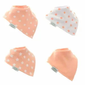 Bandana Bib Set | CORAL & WHITE