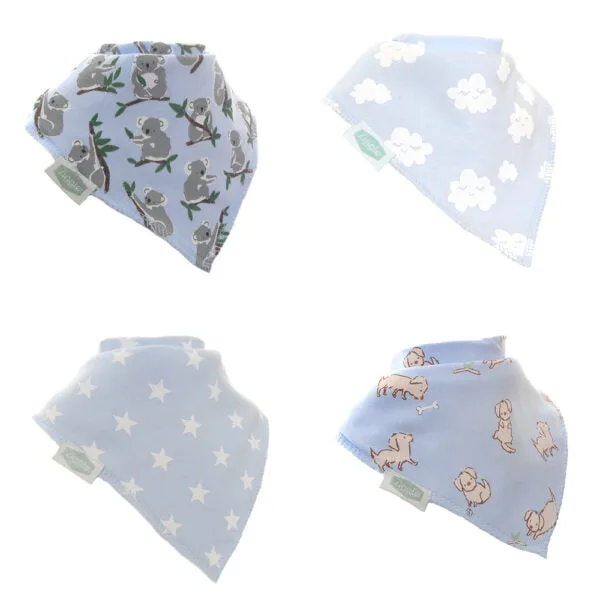 Bandana Bib Set | Cuddly Blues
