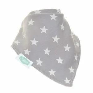 Bandana Dribble Bib | Grey & White Stars