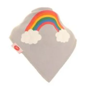 Bandana Dribble Bib | Rainbows | Grey