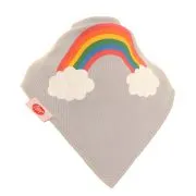 Bandana Dribble Bib | Rainbows | Grey