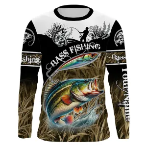 Bass fishing Camo Performance 3D Customize UV protectionlong sleeves fishing shirt for men NPQ115