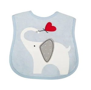 Bebetto Bib Waterproof Back Elephant Blue