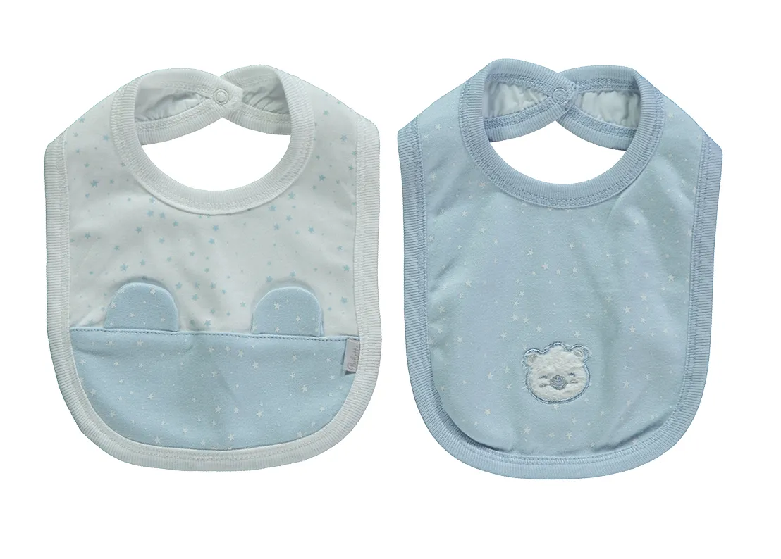 Bebetto Bibs Waterproof Back Blue 2-Pack