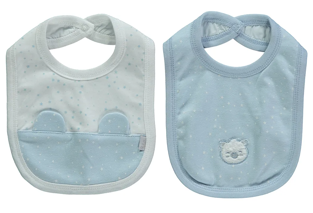 Bebetto Bibs Waterproof Back Blue 2-Pack