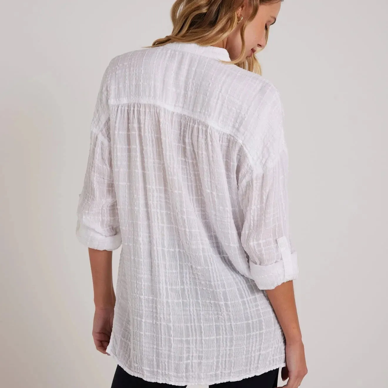 Bella Dahl Long Sleeve Shirred Pullover Shirt