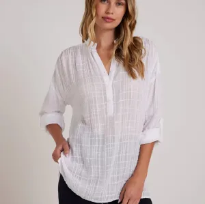 Bella Dahl Long Sleeve Shirred Pullover Shirt