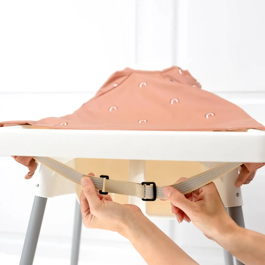 BIBADO Coverall Weaning Bib - Chasing Rainbows Terracotta
