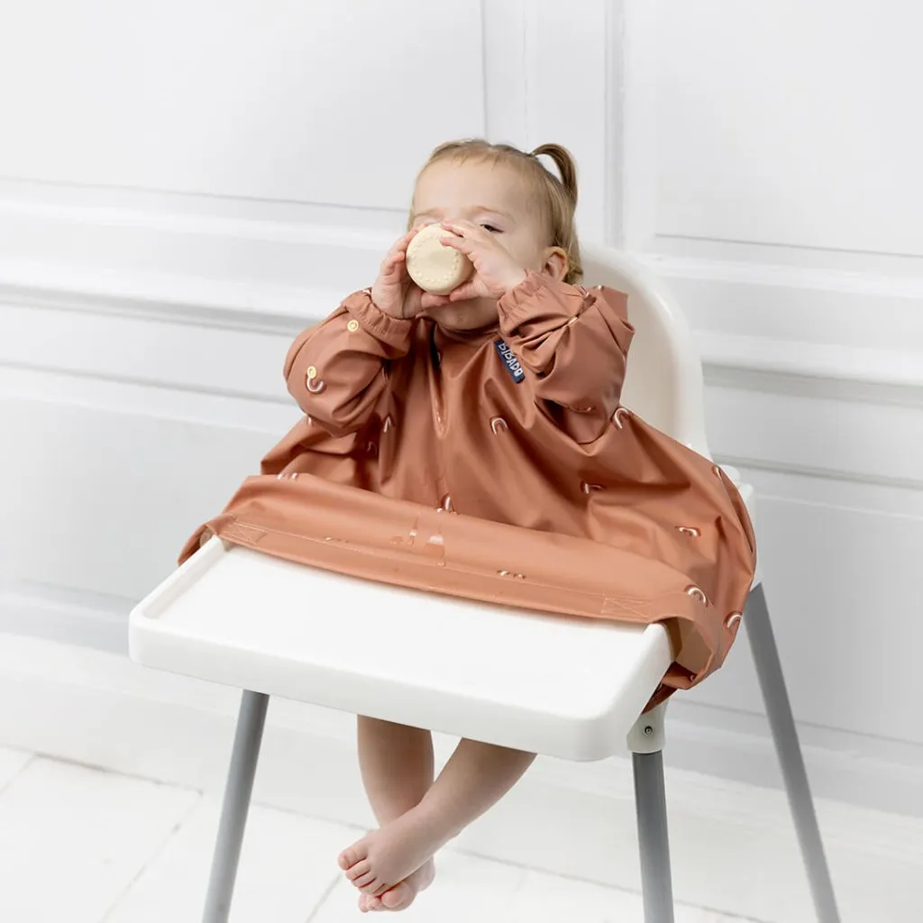 BIBADO Coverall Weaning Bib - Chasing Rainbows Terracotta