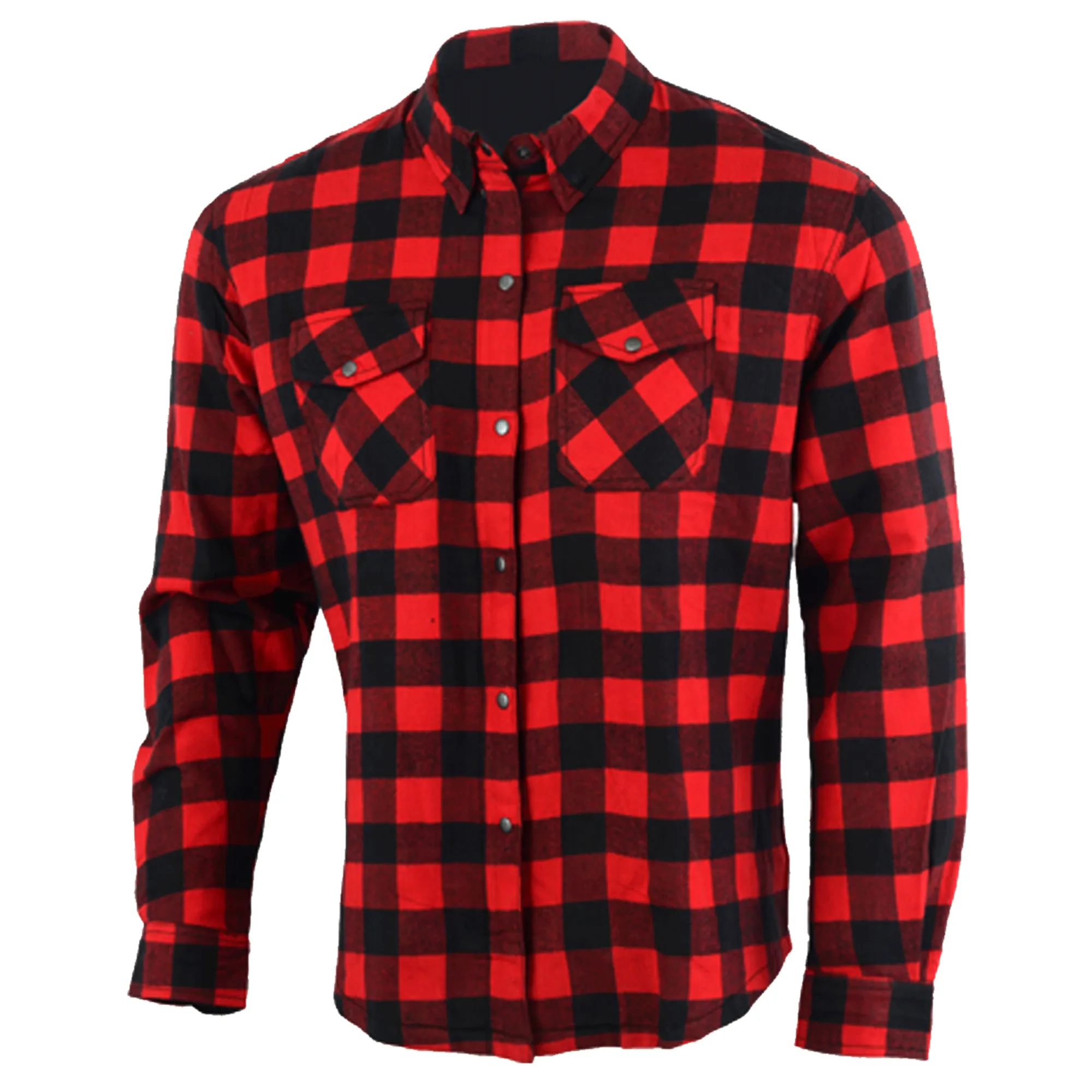Bikers Gear Australia Exo Protective Lined with Kevlar Motorcycle Shirts Red / Black