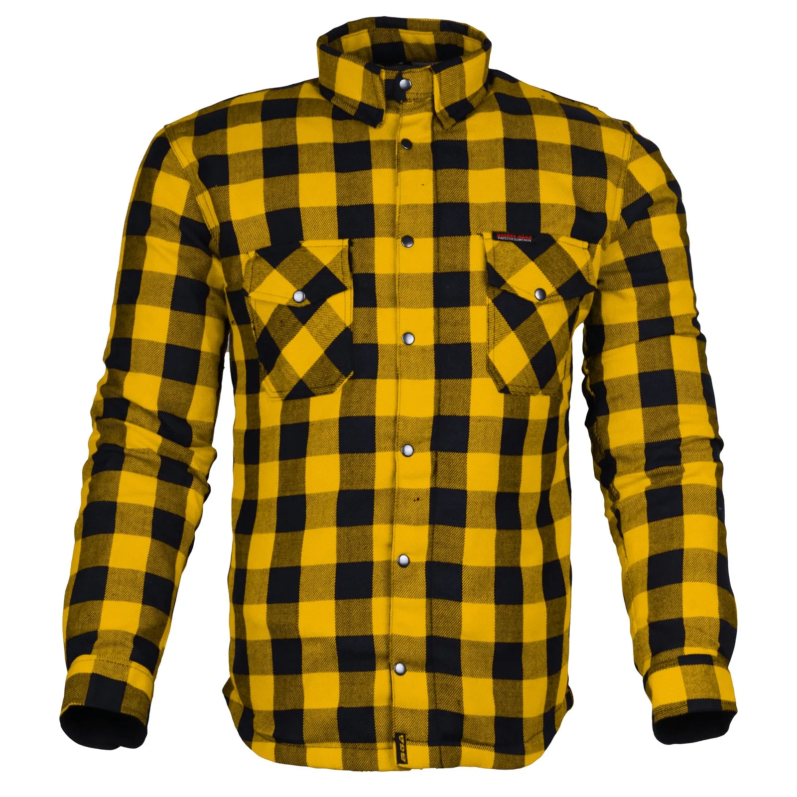 Bikers Gear Australia Exo Protective Lined with Kevlar Motorcycle Shirts Yellow