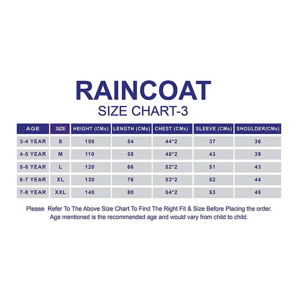 Blue Polka dots Owl Knee Length Raincoat for Kids
