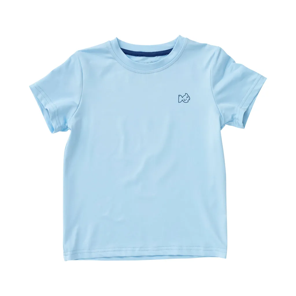Boys Pro Performance Fishing Tee with America Flag Art