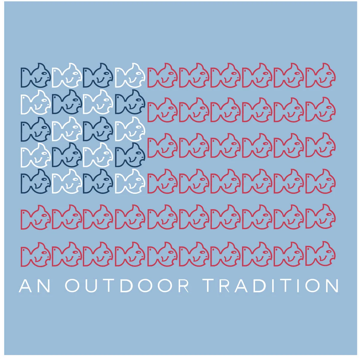 Boys Pro Performance Fishing Tee with America Flag Art