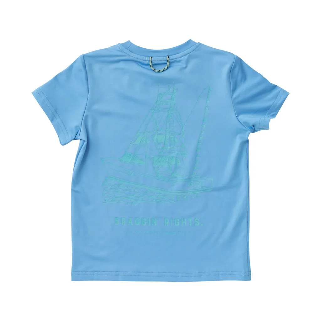 Boys Pro Performance Fishing Tee with Sportfisher Art