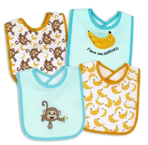 Buba Baby Asst'd. Waterproof Bibs - 4-pack