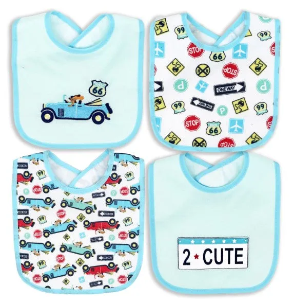 Buba Baby Asst'd. Waterproof Bibs - 4-pack