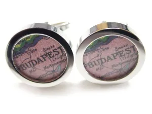 Budapest Map Cufflinks