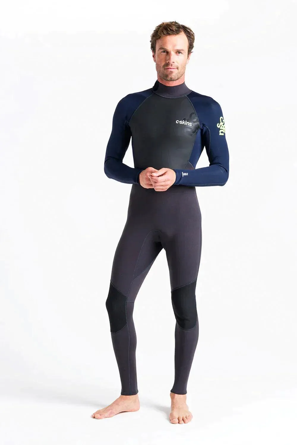 C-Skins Element 3/2mm Back Zip Summer Wetsuit Slate Lime