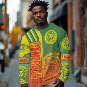 Cameroon Soccer Long Sleeve Shirt Indomitable Lions Football - Road To Champion DT03